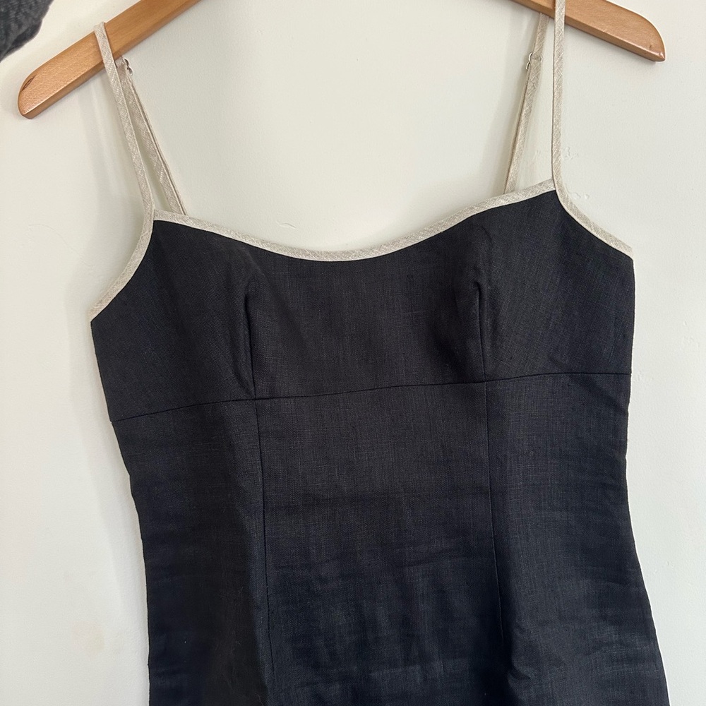 NWT Lovers and Friends Miles Black Linen Mini Dress Size Small - Picture 13 of 14